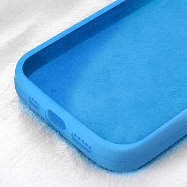 Moxie Coque pour iPhone 15 Semi-rigide Intérieur Microfibre Bords Surélevés Bleu pas cher