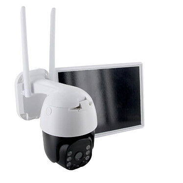 Caméra de surveillance extérieure Wi-Fi sans fil + panneau solaire 7.8W - IP65 - Chacon