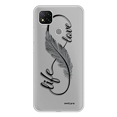 Evetane Coque Xiaomi Redmi 9C 360 intégrale transparente Motif Love Life Tendance