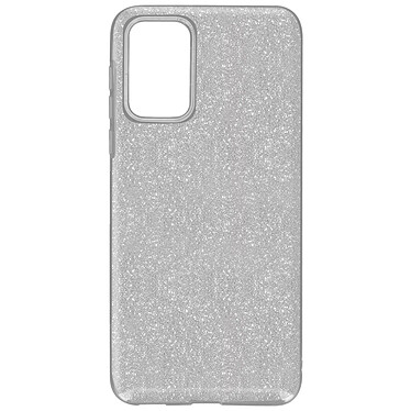 Avizar Coque pour Samsung A52 / A52s Paillette Amovible Silicone Semi-rigide argent