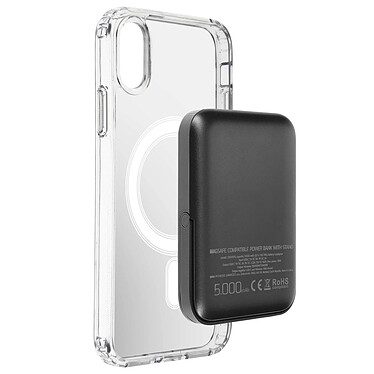 Swissten Coque Apple iPhone X et XS et Powerbank 5000 mAh Magsafe  Transparent