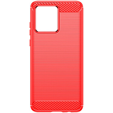 Avizar Coque pour Motorola Edge 40 Neo Effet Carbone Silicone Flexible Antichoc  Rouge