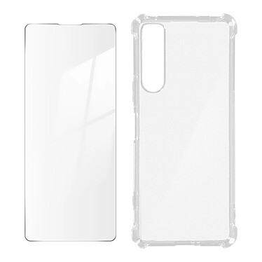 Avizar Pack Protection pour Sony Xperia 5 IV Coque Renforcée + Verre Trempé  Transparent