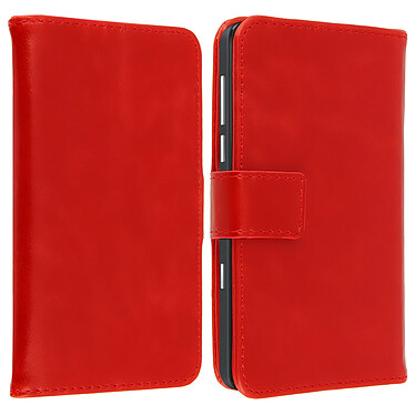 Avizar Housse Folio Portefeuille Universel smartphone taille SL - Rouge