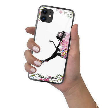 Evetane Coque iPhone 11 Coque Soft Touch Glossy Fée Fleurale Design pas cher