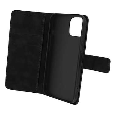 Avizar Étui pour iPhone 14 Plus Folio Portefeuille Support Vidéo Effet Mat Soft Touch  noir