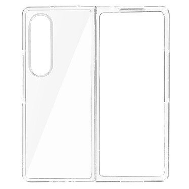 Avizar Coque pour Galaxy Z Fold 4 Dos Rigide Coins Bumper Cadre Écran Externe  Transparent