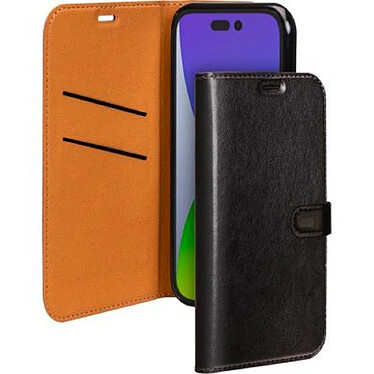 BigBen Connected Étui pour iPhone 14 Pro Folio Wallet Fermeture avec Languette Aimantée Noir