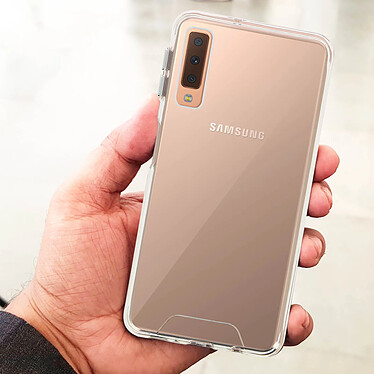 Avis Avizar Coque Samsung Galaxy A7 2018 Protection Cristal Bi-matière Antichocs Transparent