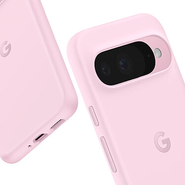 Acheter Google Coque d'origine Google Pixel 9 et 9 Pro Mat Soft Touch Caméra Protégée Rose Poudré