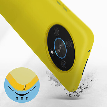 Avis Avizar Coque pour Honor Magic 4 Lite Silicone Semi-rigide Finition Soft-touch Fine  Jaune