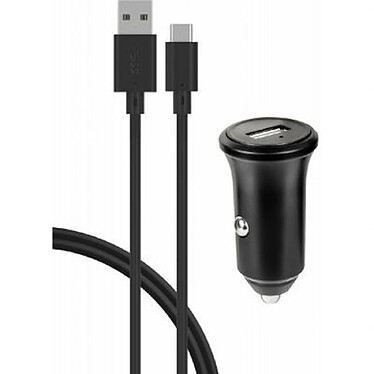 BigBen Connected Chargeur voiture USB A 3A FastCharge + Câble USB A/USB C Noir