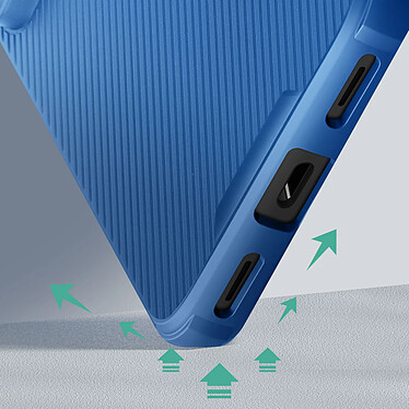 Nillkin Coque pour Google Pixel 8a Antichoc Cache Caméra coulissant Bleu pas cher