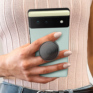 Avis PopSockets Pop Grip pour Smartphones Standard Design Smoke Noir transparent