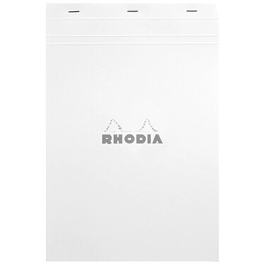 RHODIA Bloc WHITE N°18 21x29,7cm 80F Q.5x5 Blanc