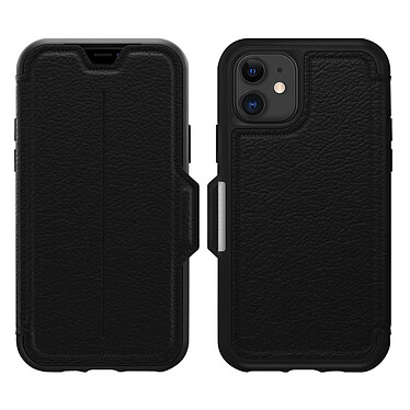 OtterBox Étui pour iPhone 11 Cuir Vachette Porte cartes résistant Strada Via  Noir