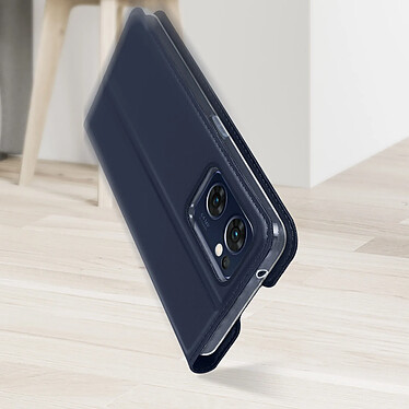 Dux Ducis Housse pour Oppo Find X5 lite et Reno7 5G Clapet Porte-carte Fonction Support  bleu nuit pas cher