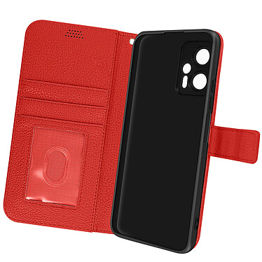 Avizar Étui pour Xiaomi Poco X4 GT Clapet Portefeuille Support Vidéo Dragonne  rouge