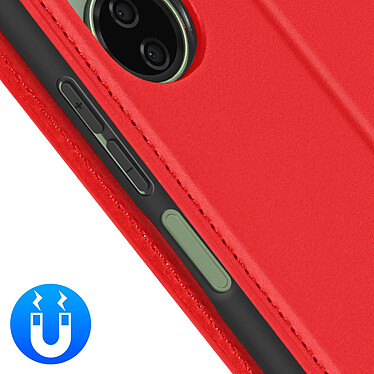 Avizar Étui pour Xiaomi Redmi 13C, Clapet Magnétique Porte-carte Rouge pas cher