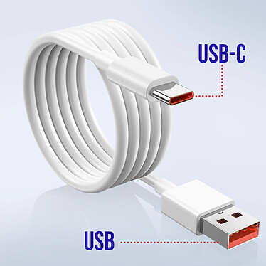 Acheter Avizar Chargeur Secteur USB 120W Charge Rapide avec Câble USB vers USB-C Blanc