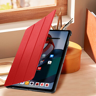 Avizar Housse pour Xiaomi Redmi Pad 10.6 Clapet Magnétique Support Vidéo et Clavier  Rouge pas cher