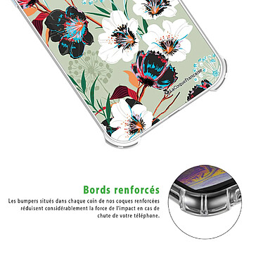 Acheter LaCoqueFrançaise Coque Samsung Galaxy A52 Silicone antichocs Solides coins renforcés  transparente Motif Fleurs vert d'eau