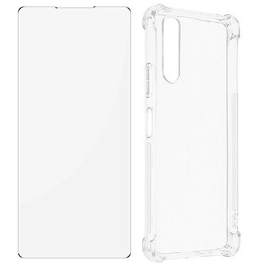 Avizar Pack Protection pour Sony Xperia 10 IV Coque Renforcée + Verre Trempé  Transparent