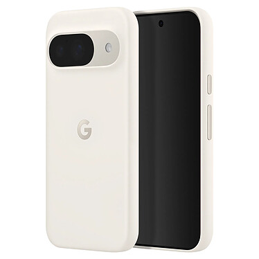 Google Coque d'origine Google Pixel 9 et 9 Pro Mat Soft Touch Caméra Protégée Blanc