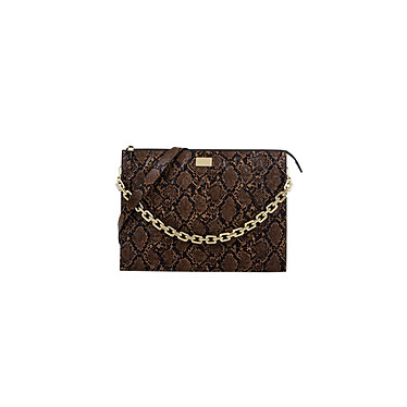 IDEAL OF SWEDEN Pochette pour Ordinateurs 16 Pouces Modèle Leia au Motif Serpent avec Lanière Marron