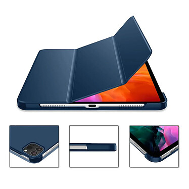 Acheter Evetane Etui Smart Cover iPad Pro 11' (2018/2020/2021) / iPad Air 4 (2020) / iPad Air 5 (2022) Bleu à rabat avec support