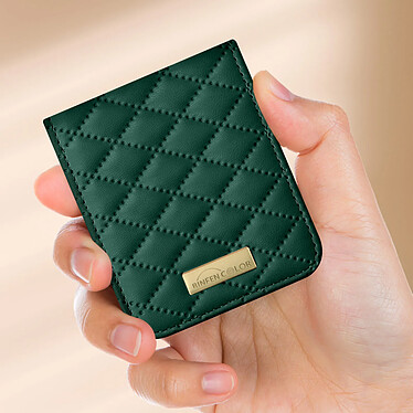 Avis Avizar Coque pour Samsung Z Flip 5 Simili Cuir Rhombique Pliable Collection Geo  Vert