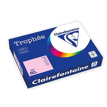 CLAIREFONTAINE Ramette Papier FSC A4 80g 500 Feuilles Rose