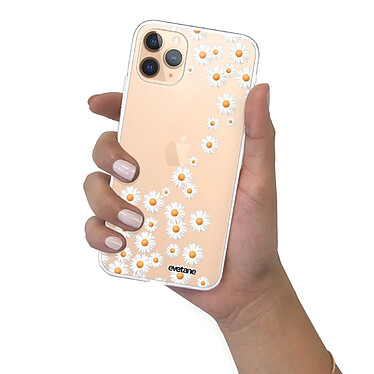 Evetane Coque iPhone 11 Pro Max silicone transparente Motif Marguerite ultra resistant pas cher