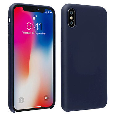 Avizar Coque Bleu Nuit Semi-Rigide pour Apple iPhone X , Apple iPhone XS