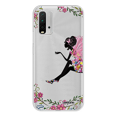 Evetane Coque Xiaomi Redmi 9T 360 intégrale transparente Motif Fée Fleurale Tendance