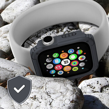 Avizar Protection Intégrale Verre Trempé Apple Watch Series 3 / 2 / 1 38mm Gris pas cher