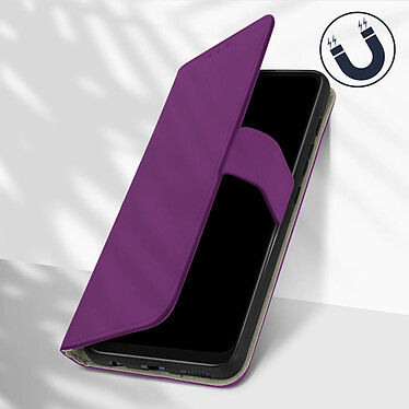 Avizar Housse Motorola Moto G50 Aspect Grainé Folio Stand Vidéo Violet pas cher