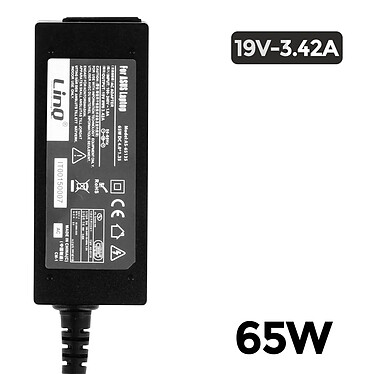 LinQ Chargeur Secteur PC Asus 65W / 19V 3.42A Embout 4.0*1.35 mm AS-65135  Noir pas cher