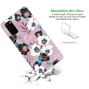 Avis LaCoqueFrançaise Coque Samsung Galaxy S20 360 intégrale transparente Motif Fleurs parme Tendance