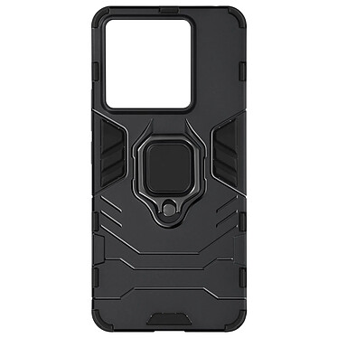 Avizar Coque pour Xiaomi Redmi Note 13 Pro 5G Bi-matière Antichoc Anneau Support  Noir