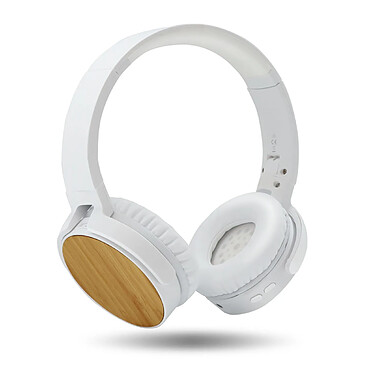 Metronic 480030 - Casque Audio sans Fil Bluetooth léger, Ajustable et Pliable Bambou