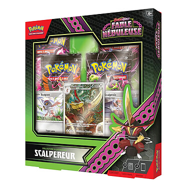 Pokemon Coffret de 4 Boosters Écarlate et Violet Fable Nébuleuse 6.5 Scalpereur Multicolore