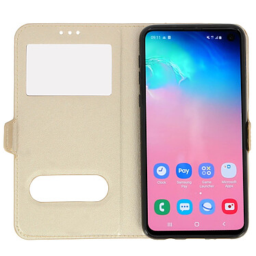 Avizar Etui folio Dorée pour Samsung Galaxy S10e pas cher