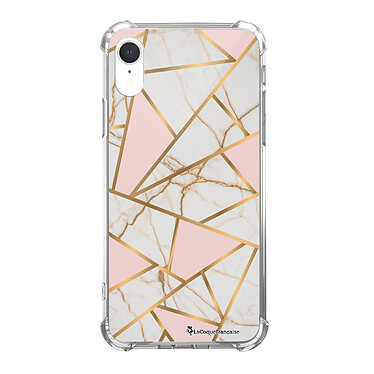 LaCoqueFrançaise Coque iPhone Xr anti-choc souple angles renforcés transparente Motif Marbre Rose