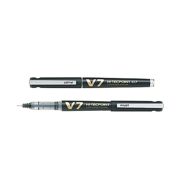 PILOT Roller Rechargeable Hi-TechPoint V7 Begreen Pointe Moyenne Encre liquide Noir x 10