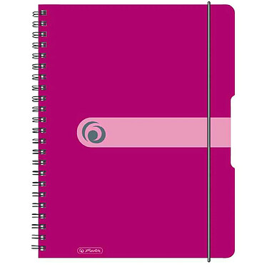 HERLITZ Cahier à spirales easy orga to go, A4, framboise