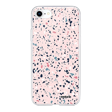 Evetane Coque iPhone 7/8/ iPhone SE 2020 360 intégrale transparente Motif Terrazzo Rose Tendance