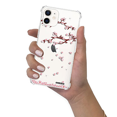 Evetane Coque iPhone 12 mini anti-choc souple angles renforcés transparente Motif Chute De Fleurs pas cher