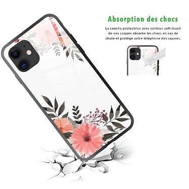 Avis Evetane Coque iPhone 11 Coque Soft Touch Glossy Fleurs roses Design