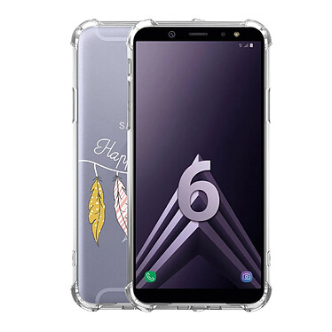 Avis Evetane Coque Samsung Galaxy A6 2018 anti-choc souple angles renforcés transparente Motif Happyness